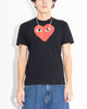 Comme des Garçons PLAY Large Red Heart T-Shirt - Black