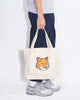 Maison Kitsune Fox Head Tote Bag - Ecru