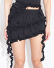 Open YY Asymmetric Frill Skirt - Black