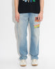 Hysteric Glamour 60's Straight Patch Jeans - Light Indigo